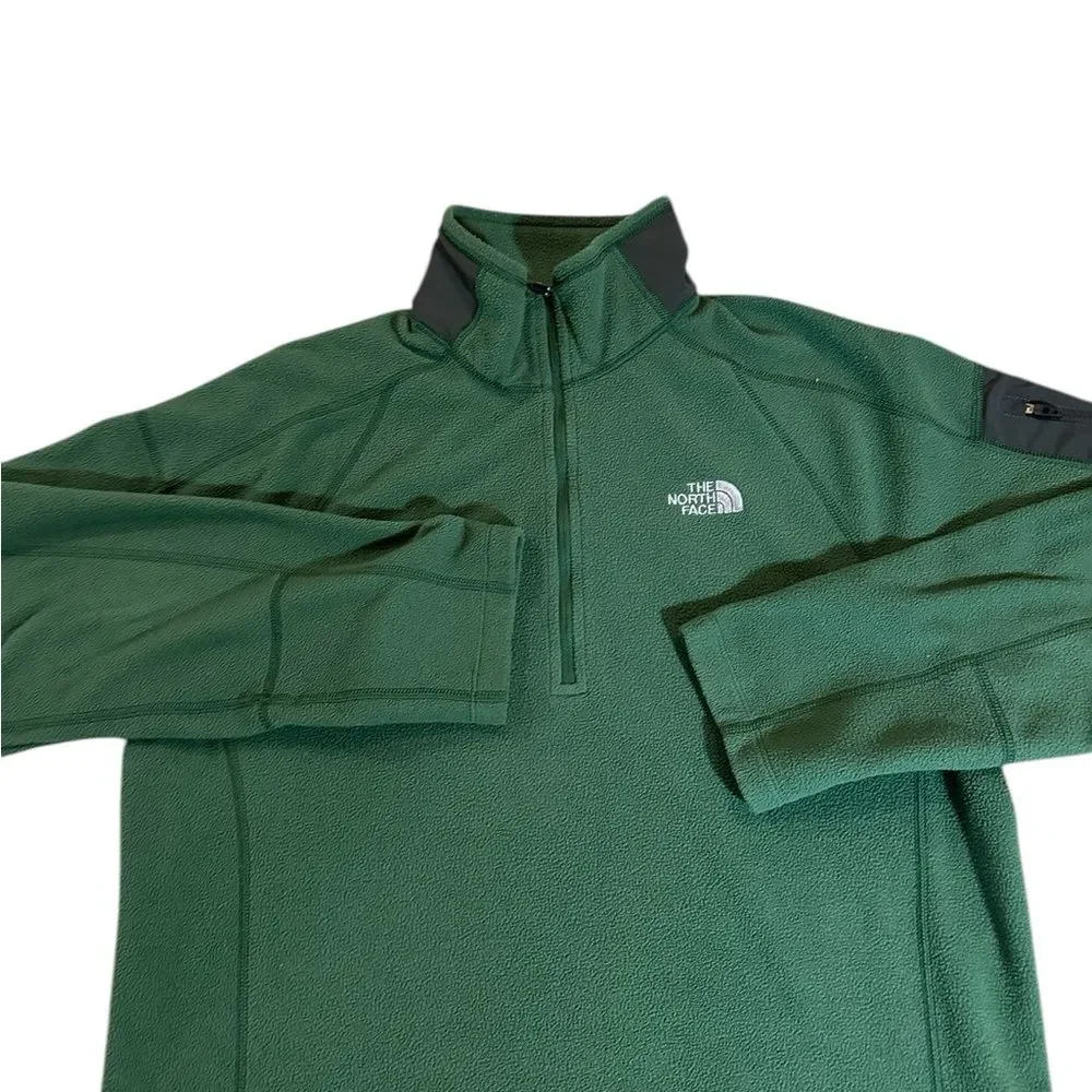 Men’s The North Face Fleece Quarter Zip Sweatshirt Size Medium Colors Gr…